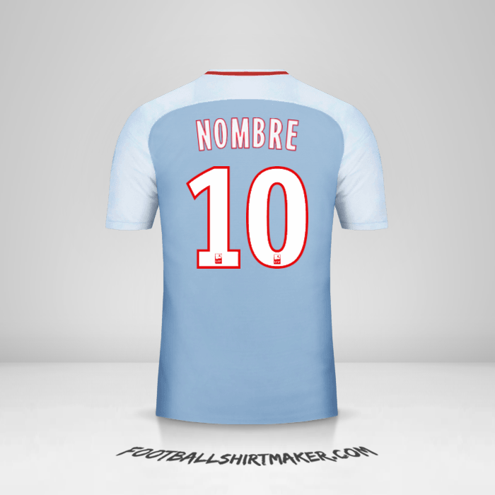 Jersey As Monaco 2017/18 Visita -  nombre - 10