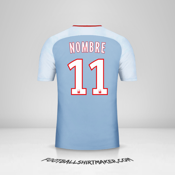 Camiseta As Monaco 2017/18 Visita -  nombre - 11