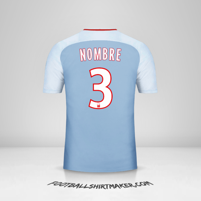Jersey As Monaco 2017/18 Visita -  nombre - 3