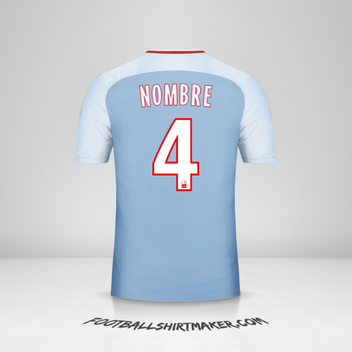 Jersey As Monaco 2017/18 Visita -  nombre - 4