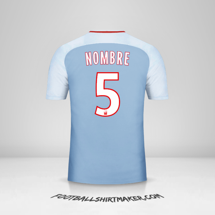 Camiseta As Monaco 2017/18 Visita -  nombre - 5