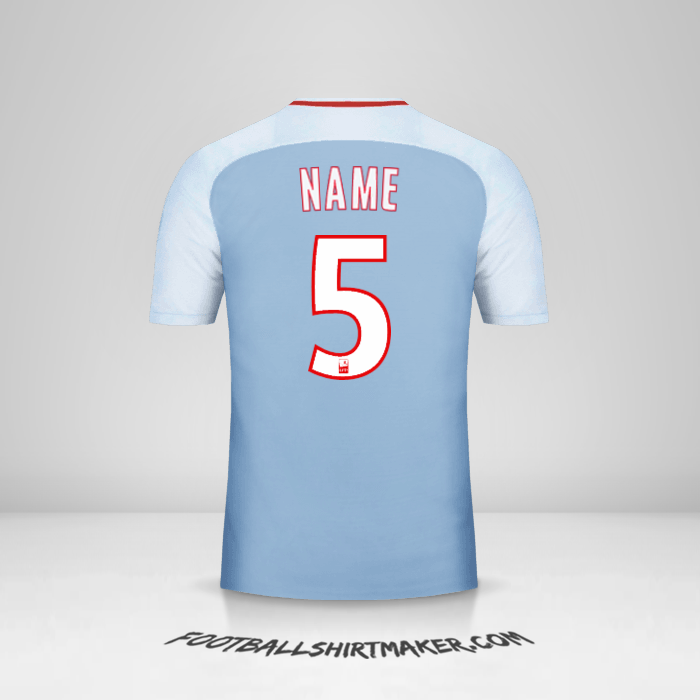 Shirt As Monaco 2017/18 Away -  name - 5