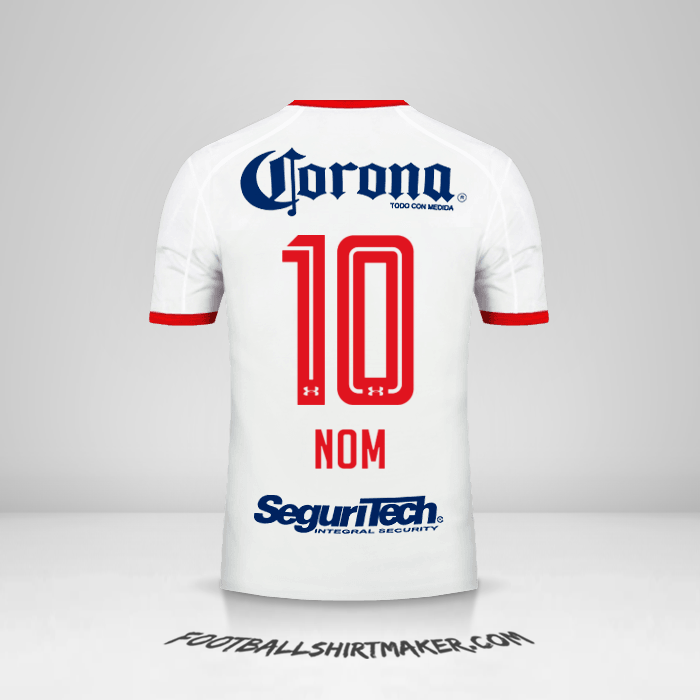 Maillot Toluca FC 2017/18 Extérieur -  nom - 10