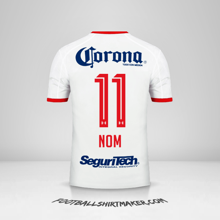 Maillot Toluca FC 2017/18 Extérieur -  nom - 11