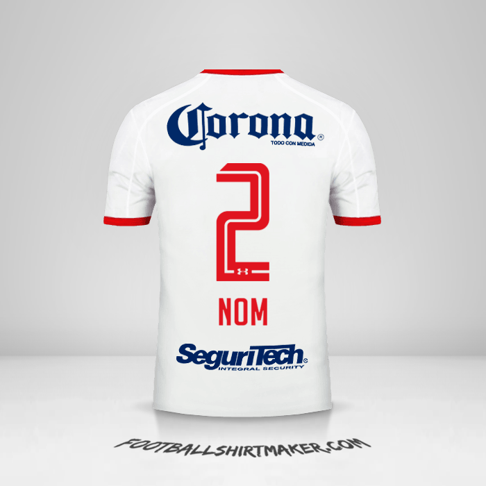 Maillot Toluca FC 2017/18 Extérieur -  nom - 2