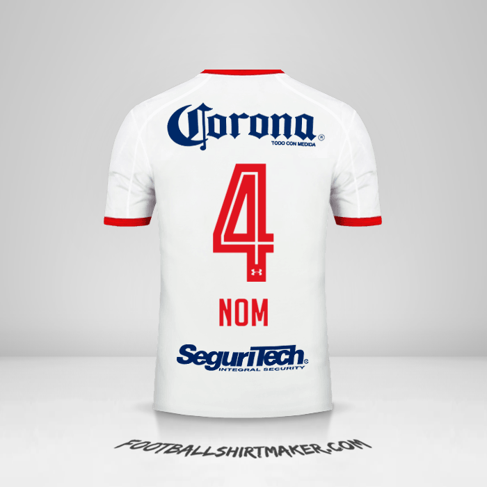 Maillot Toluca FC 2017/18 Extérieur -  nom - 4