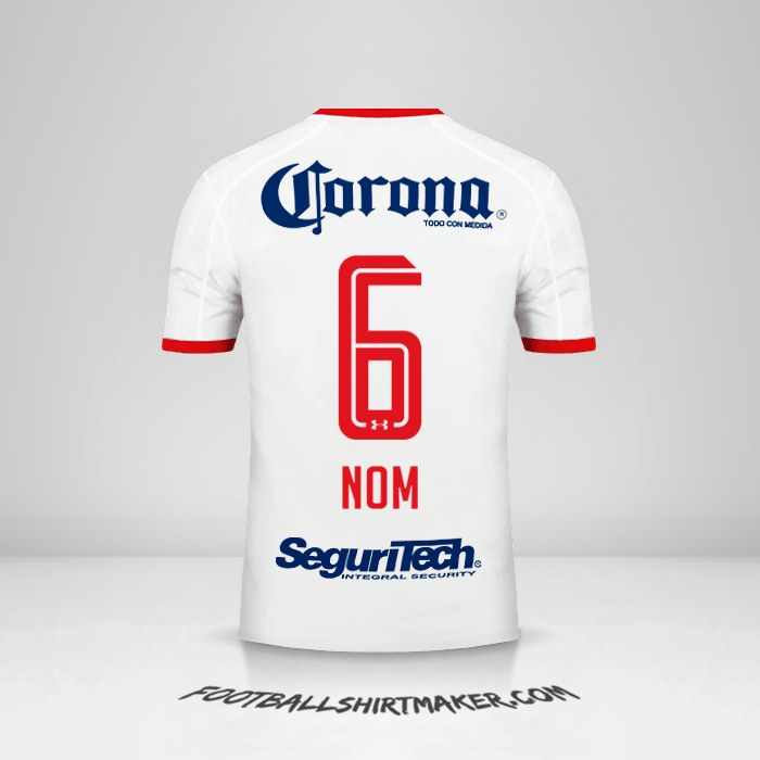 Maillot Toluca FC 2017/18 Extérieur -  nom - 6
