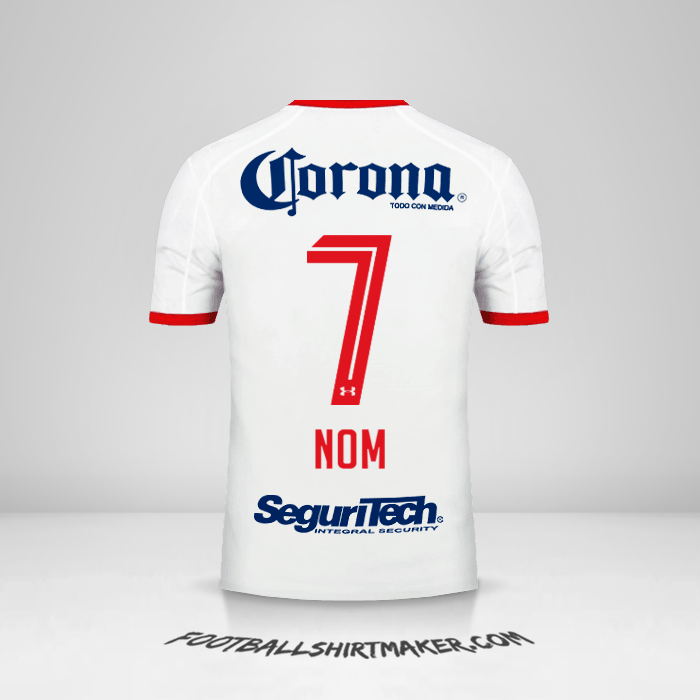 Maillot Toluca FC 2017/18 Extérieur -  nom - 7