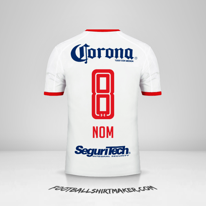 Maillot Toluca FC 2017/18 Extérieur -  nom - 8