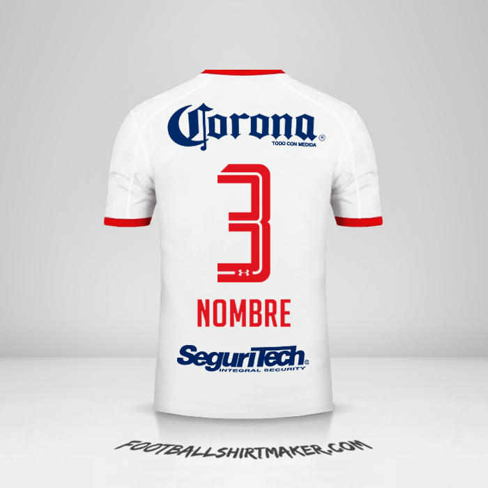 Camiseta Toluca FC 2017/18 Visita -  nombre - 3