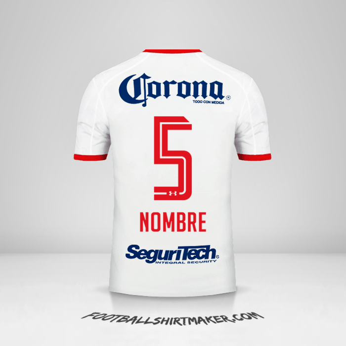 Jersey Toluca FC 2017/18 Visita -  nombre - 5