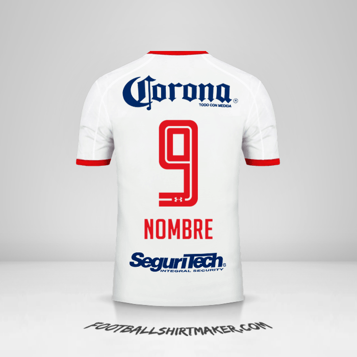 Jersey Toluca FC 2017/18 Visita -  nombre - 9