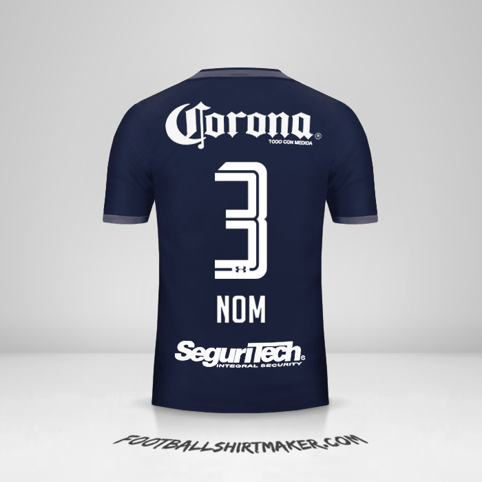 Maillot Toluca FC 2017/18 Troisième -  nom - 3