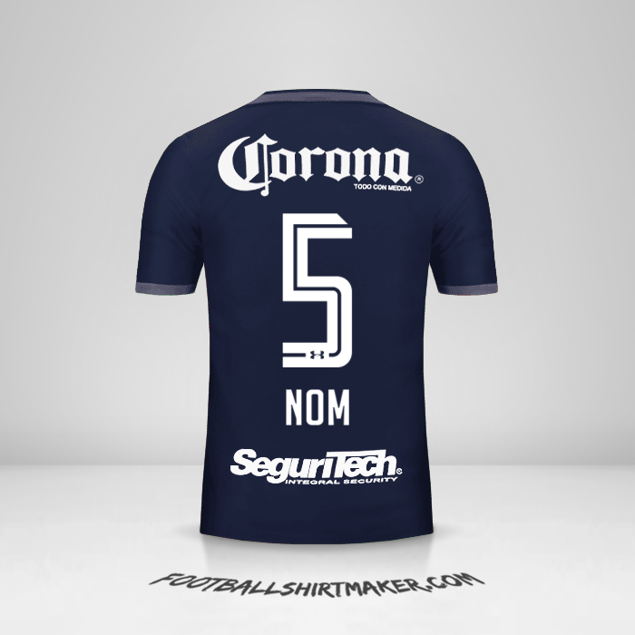 Maillot Toluca FC 2017/18 Troisième -  nom - 5