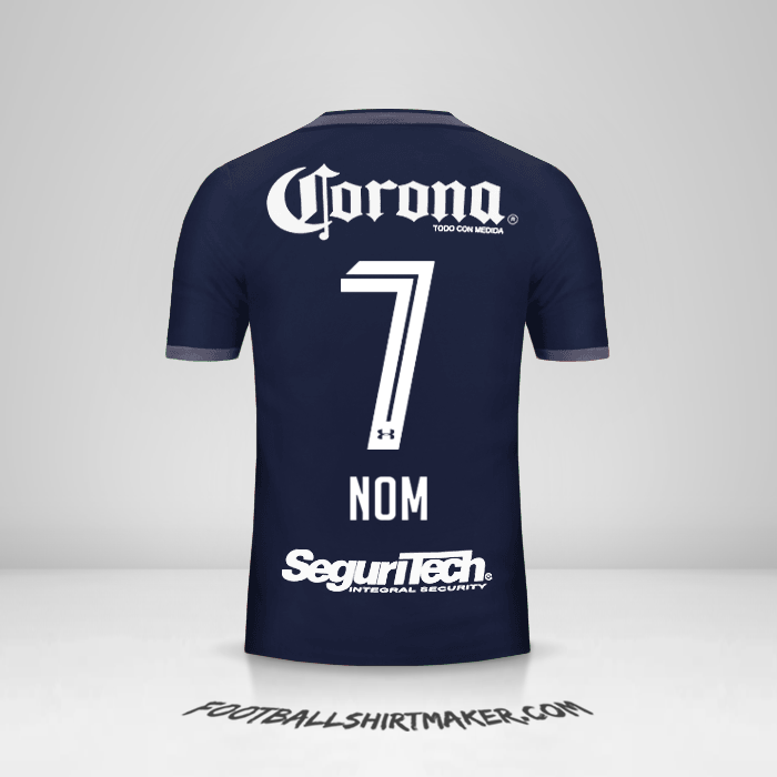 Maillot Toluca FC 2017/18 Troisième -  nom - 7