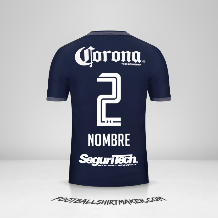 Jersey Toluca FC 2017/18 Tercera -  nombre - 2