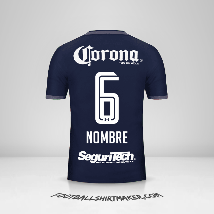 Jersey Toluca FC 2017/18 Tercera -  nombre - 6