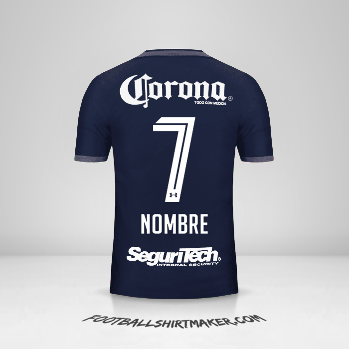 Jersey Toluca FC 2017/18 Tercera -  nombre - 7