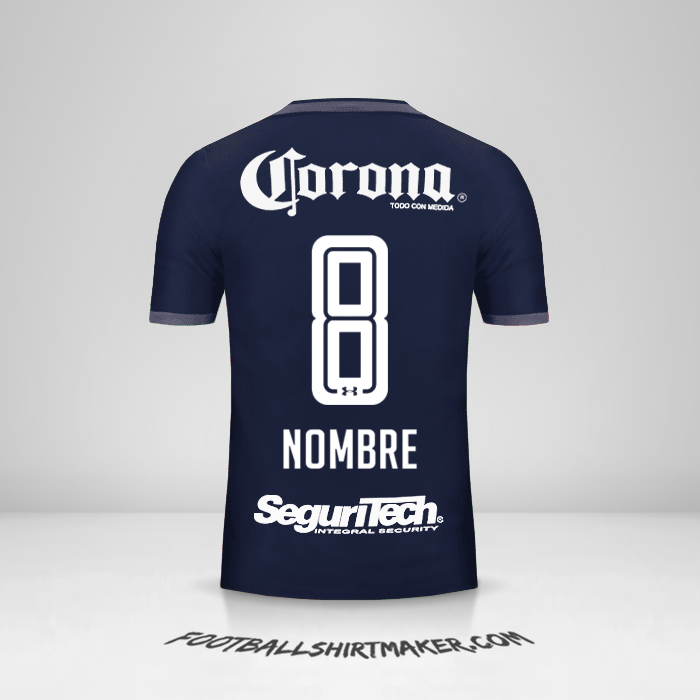 Camiseta Toluca FC 2017/18 Tercera -  nombre - 8
