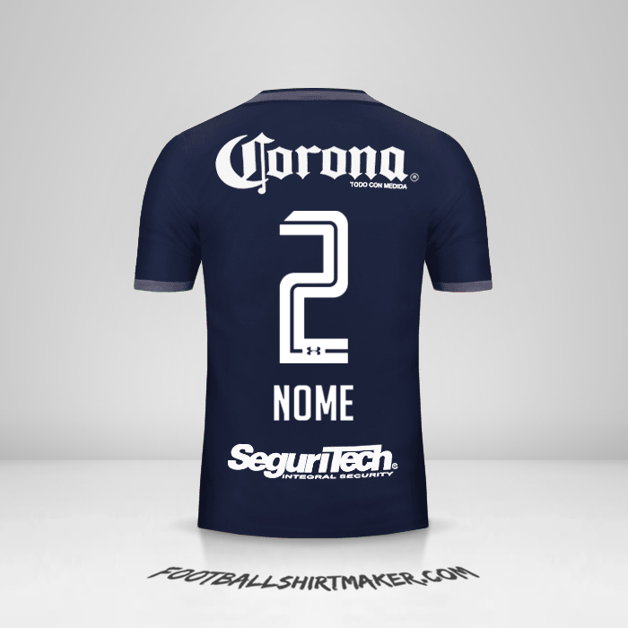 Camisola Toluca FC 2017/18 Terceira -  nome - 2