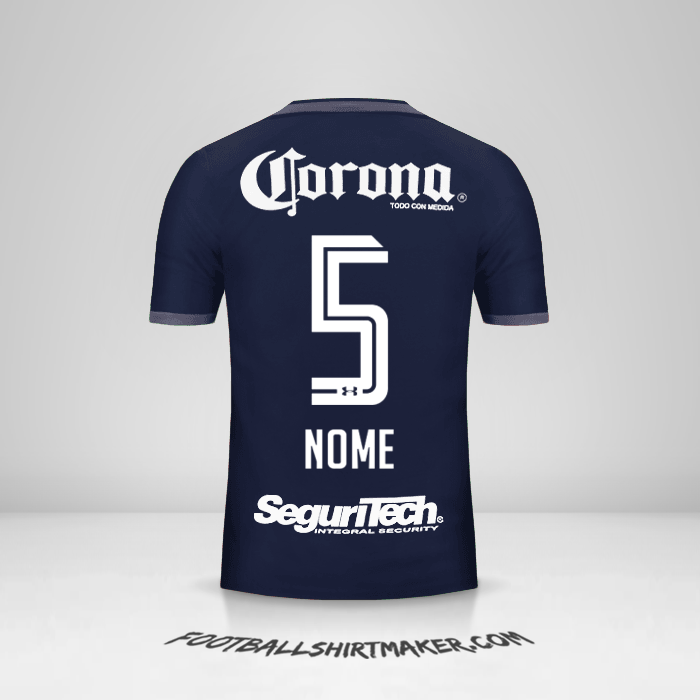 Camisola Toluca FC 2017/18 Terceira -  nome - 5