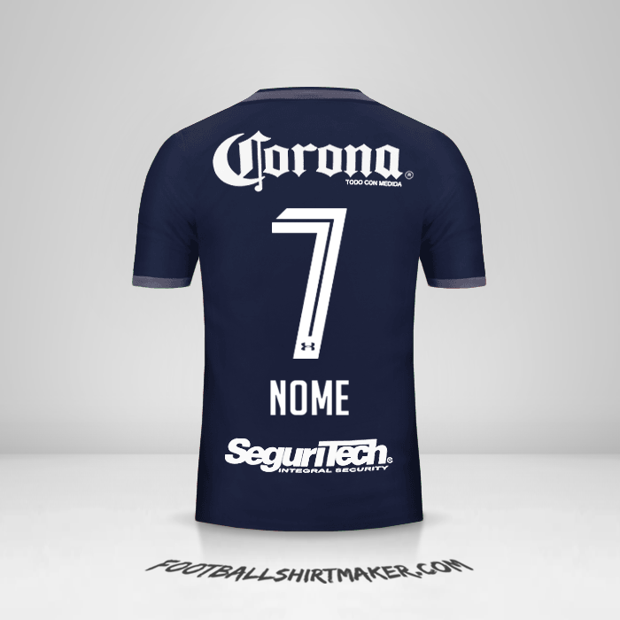 Camisola Toluca FC 2017/18 Terceira -  nome - 7