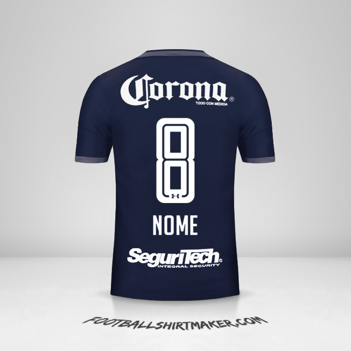 Camisola Toluca FC 2017/18 Terceira -  nome - 8