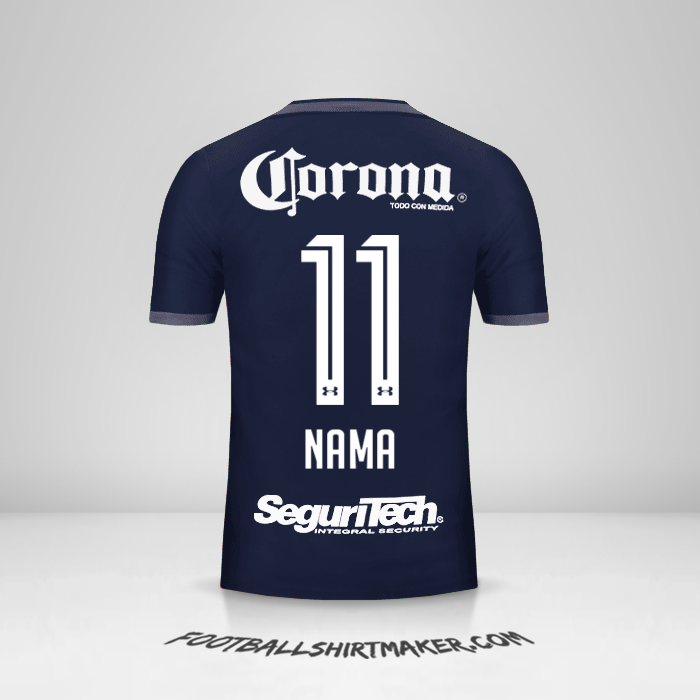 Jersey Toluca FC 2017/18 Ketiga -  nama - 11