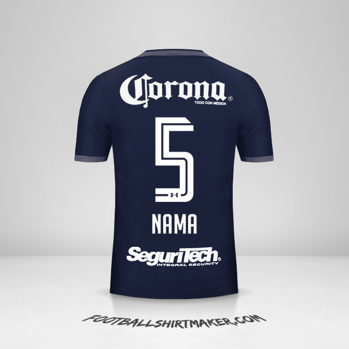 Jersey Toluca FC 2017/18 Ketiga -  nama - 5