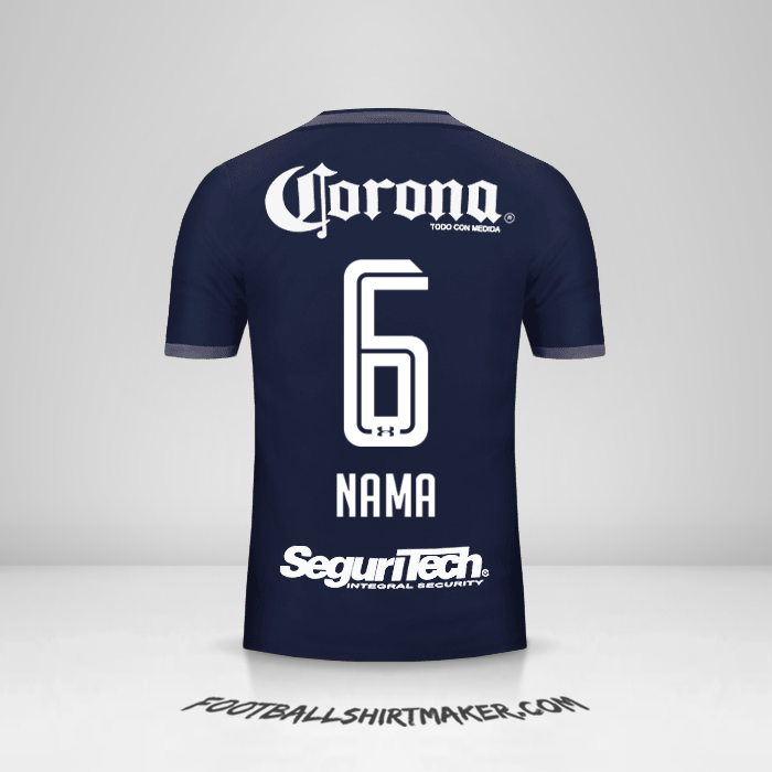 Jersey Toluca FC 2017/18 Ketiga -  nama - 6