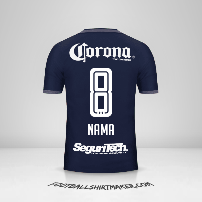 Jersey Toluca FC 2017/18 Ketiga -  nama - 8