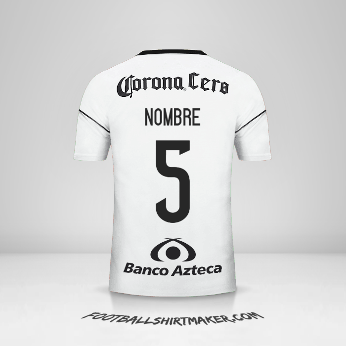 Camiseta Atlas 2017/18 Visita -  nombre - 5