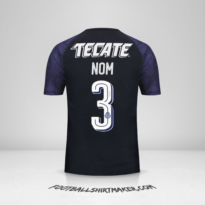 Maillot Guadalajara 2017/18 Extérieur -  nom - 3