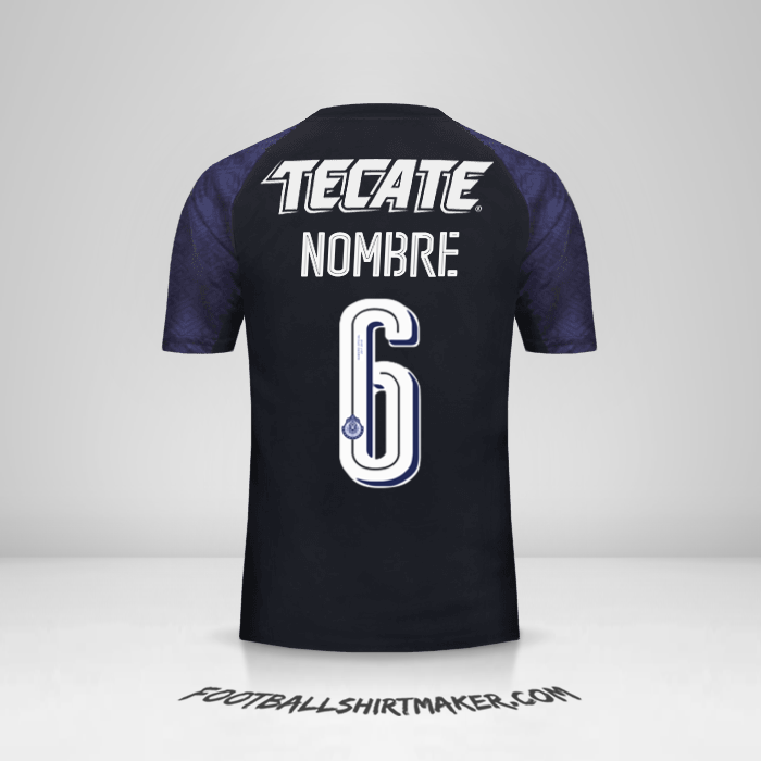 Jersey Guadalajara 2017/18 Visita -  nombre - 6