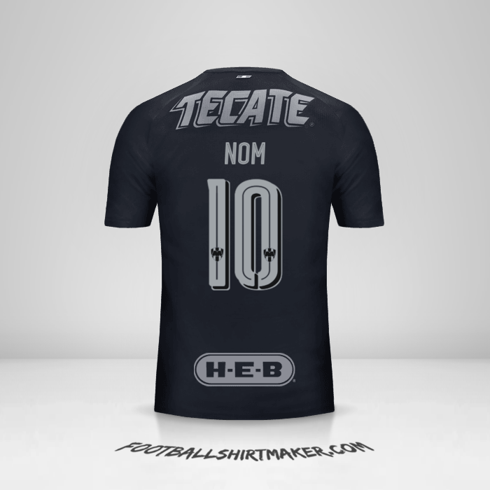 Maillot Monterrey 2017/18 Extérieur -  nom - 10