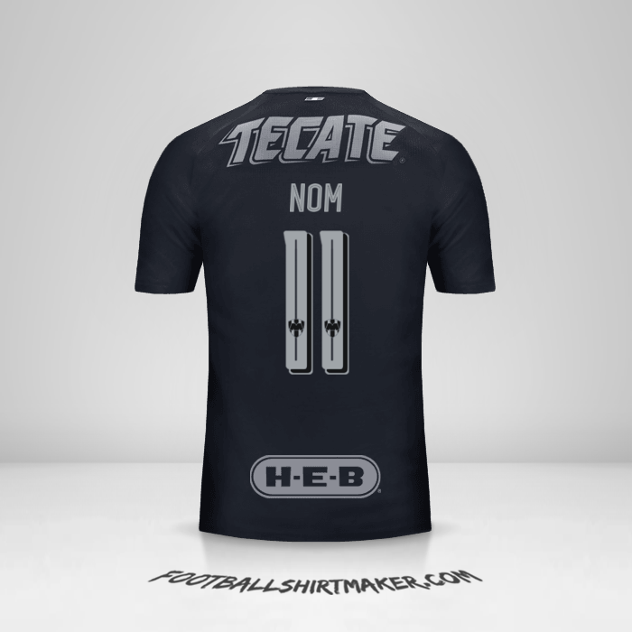 Maillot Monterrey 2017/18 Extérieur -  nom - 11