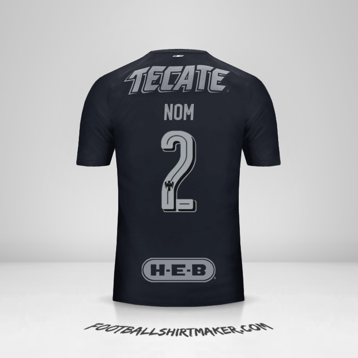 Maillot Monterrey 2017/18 Extérieur -  nom - 2