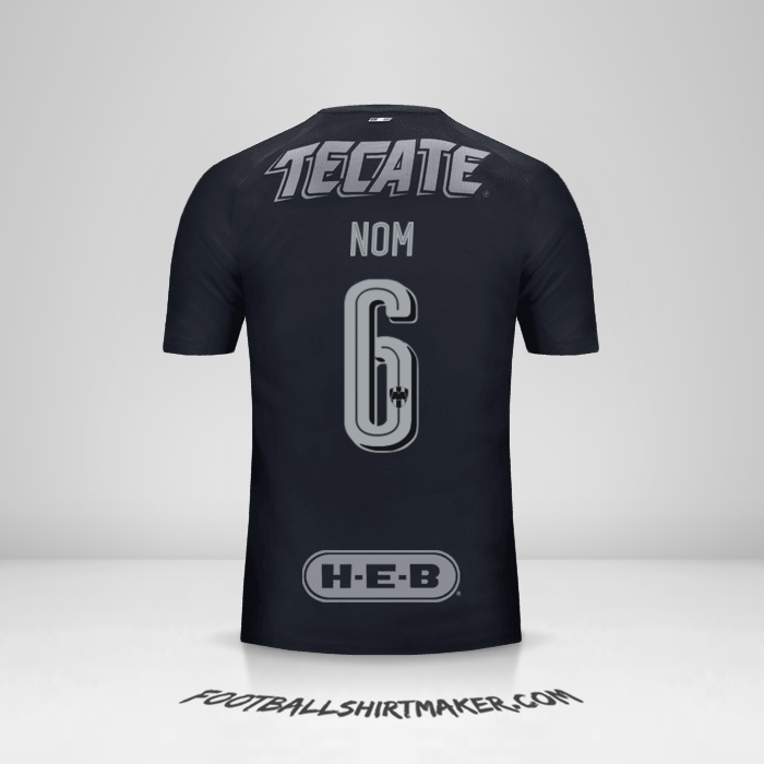 Maillot Monterrey 2017/18 Extérieur -  nom - 6