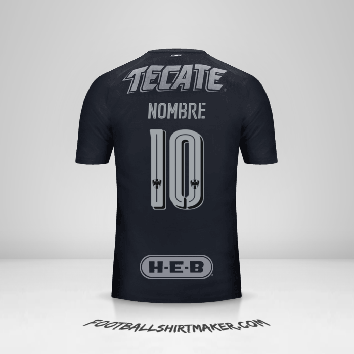 Jersey Monterrey 2017/18 Visita -  nombre - 10