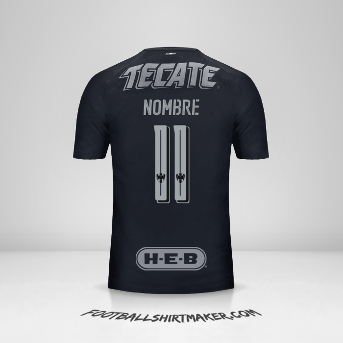 Jersey Monterrey 2017/18 Visita -  nombre - 11
