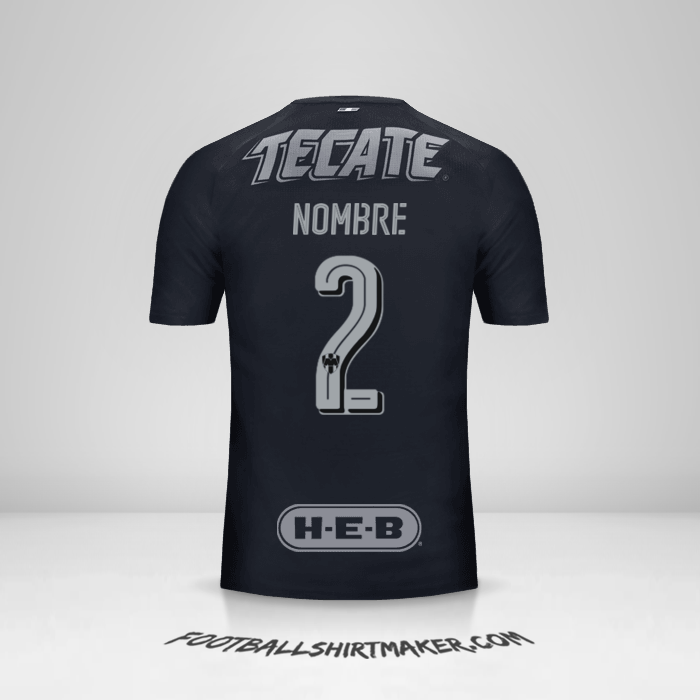 Camiseta Monterrey 2017/18 Visita -  nombre - 2