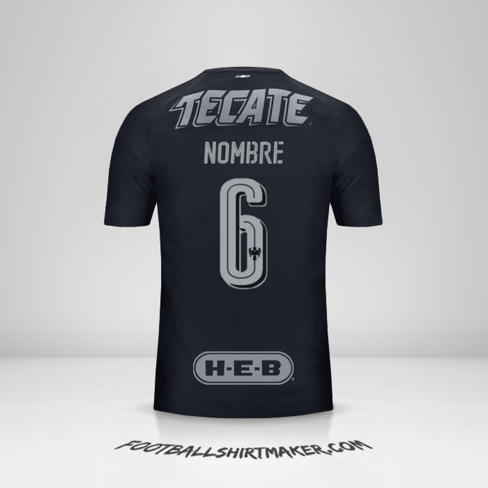 Jersey Monterrey 2017/18 Visita -  nombre - 6