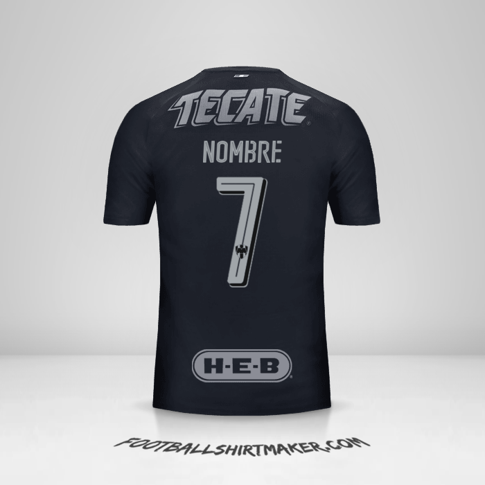 Camiseta Monterrey 2017/18 Visita -  nombre - 7