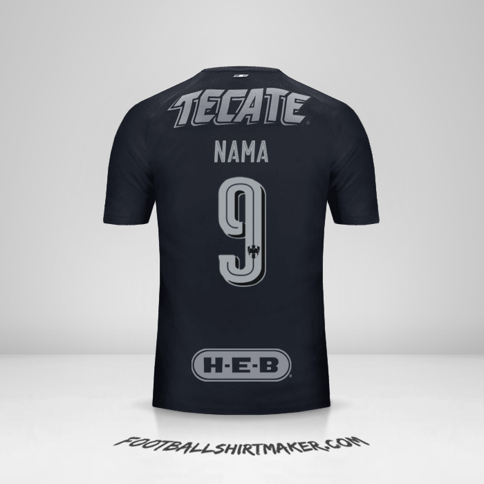 Jersey Monterrey 2017/18 Alternatif -  nama - 9