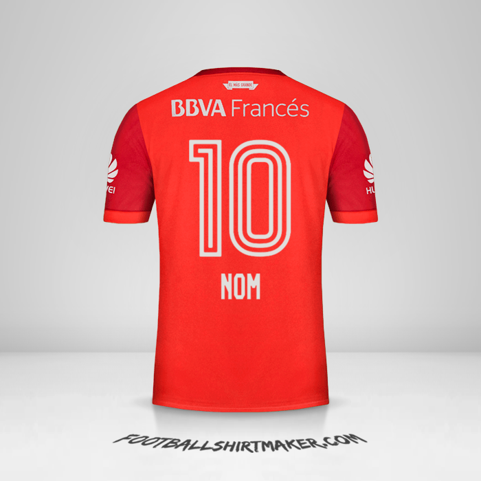 Maillot River Plate 2017/18 Extérieur -  nom - 10