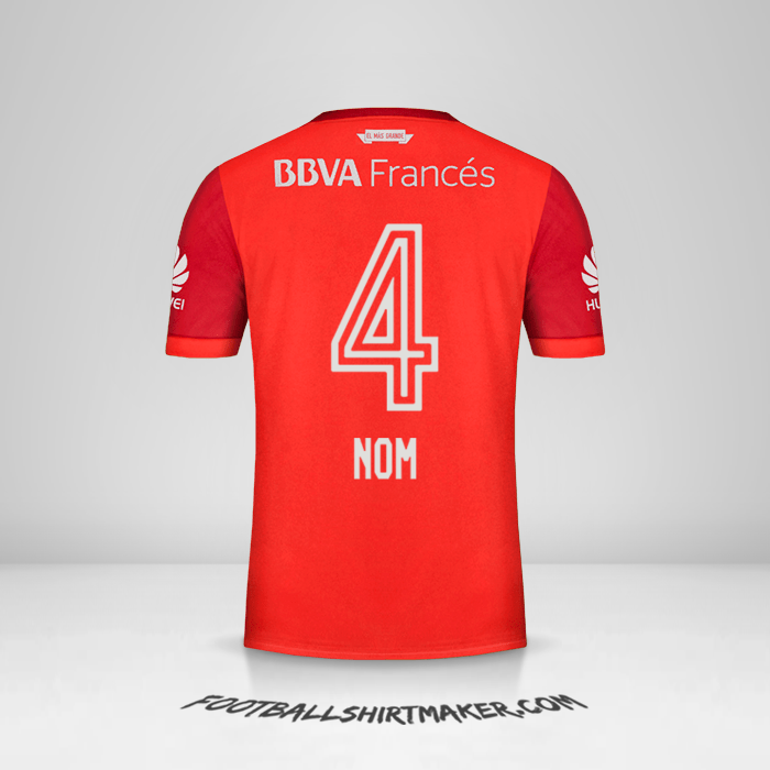 Maillot River Plate 2017/18 Extérieur -  nom - 4