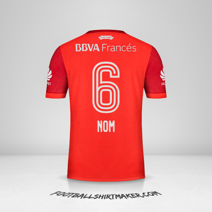 Maillot River Plate 2017/18 Extérieur -  nom - 6