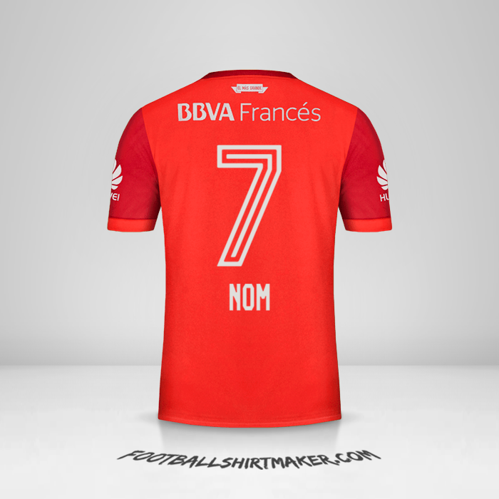 Maillot River Plate 2017/18 Extérieur -  nom - 7