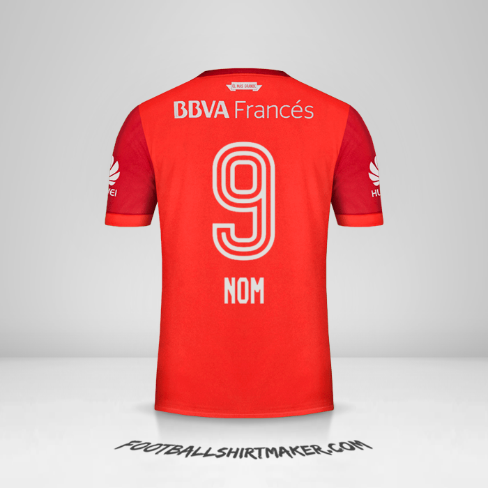 Maillot River Plate 2017/18 Extérieur -  nom - 9