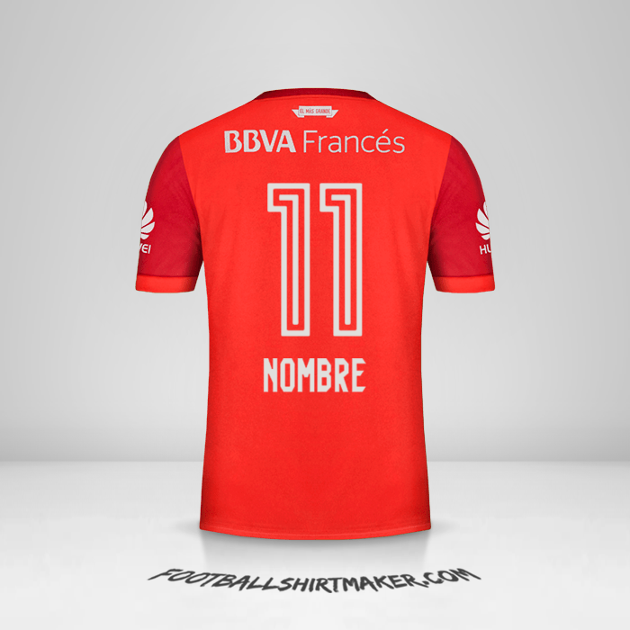 Jersey River Plate 2017/18 Visita -  nombre - 11
